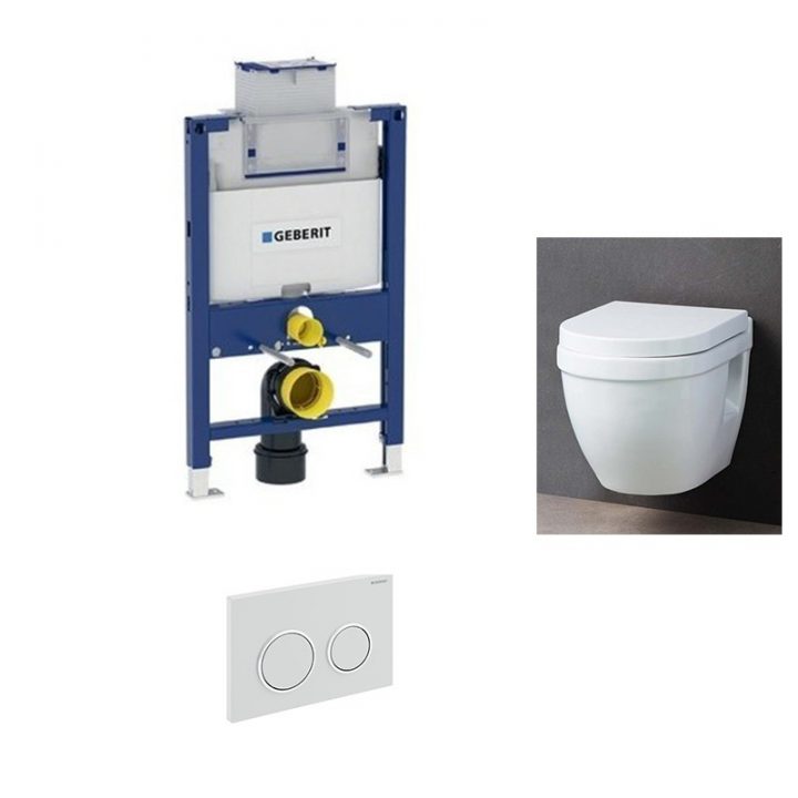 Geberit Pack Wc Suspendu Omega 82 Avec Cuvette Soft-Close serapportantà Toilette Suspendu Geberit Prix