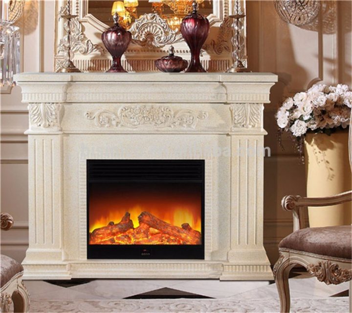 Géorgienne Style Sculpté Bois Foyer Électrique, Décorative encequiconcerne Cheminée Electrique Decorative