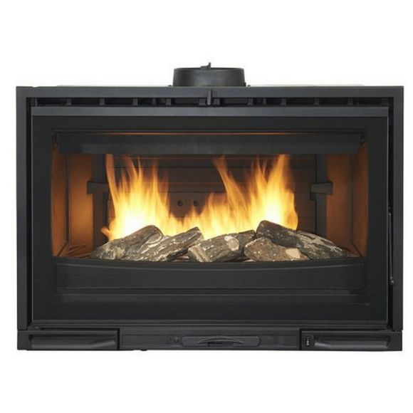 Godin – Insert À Bois 10Kw Anthracite – 660171 Noir – Pas destiné Cheminée Electrique Pas Cher