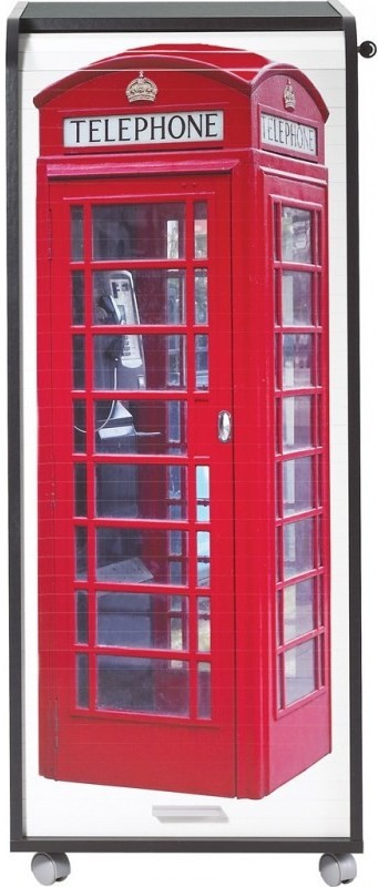 Grand Caisson À Rideau 3 Tiroirs Noir Imprimé Londres Orga concernant Rideau Londres