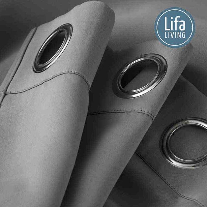 Grand Rideau Occultant À Oeillets – Jusqu'À 3 Mètres destiné Rideau Insonorisant