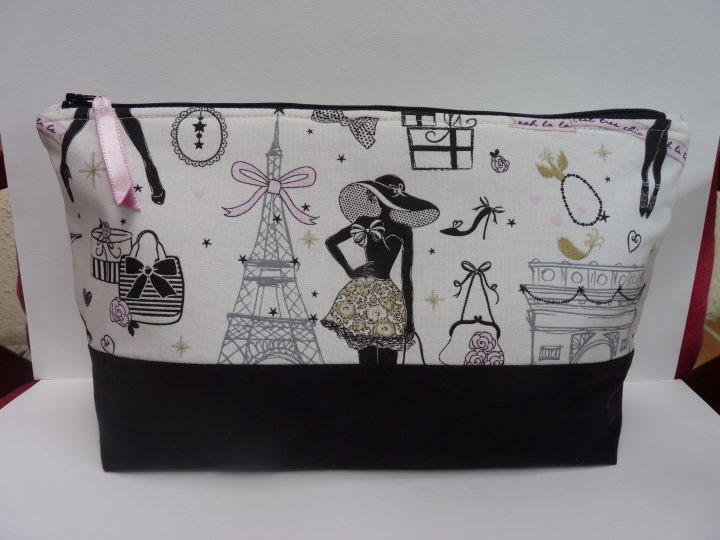 Grande Pochette "Moi Paris" Https://Www.etsy/Fr avec Modele Trousse De Toilette