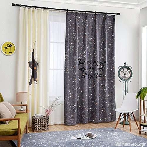 Gwell Rideau Occultant À Oeillets Rideaux Thermique De intérieur Rideau Occultant Fille