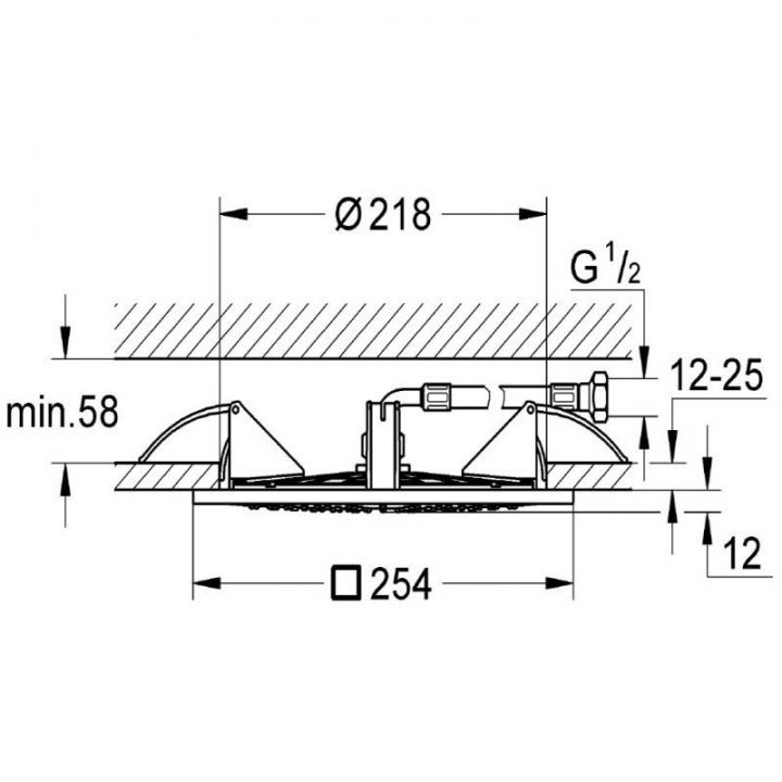 Habitium.fr: Plafonnier De Douche 1 Position De Jet Grohe pour Position Douche
