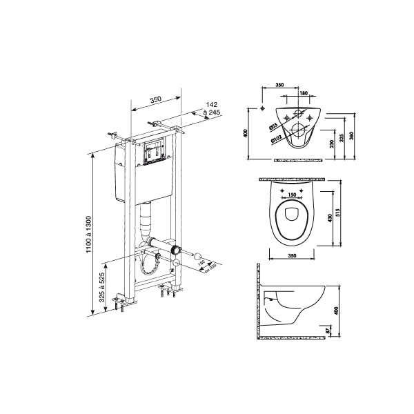 Hauteur Wc Suspendu Norme. Hauteur Wc Suspendu Pour intérieur Dimension Toilette Suspendu