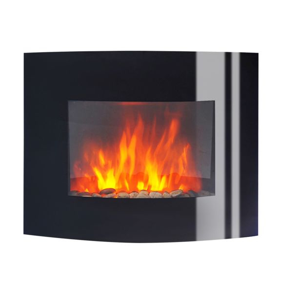 Homcom – Cheminée Électrique Murale Led Design Avant serapportantà Cheminée Electrique Pas Cher