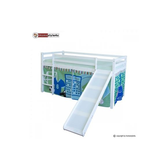 Homestyle4U – Lit Simple Blanc 90X200 En Hauteur Avec serapportantà Rideau Hauteur 200