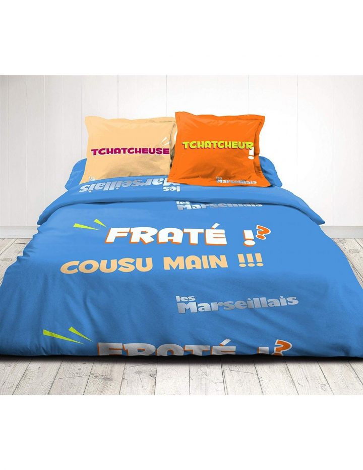 Housse De Couette Les Marseillais – 100% Coton – Boblanc destiné Rideau De Porte Marseillais
