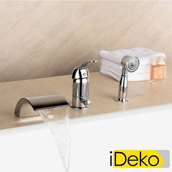 Ideko® Robinet Mitigeur Cascade Salle De Bain Douche concernant Mitigeur Cascade Bain Douche