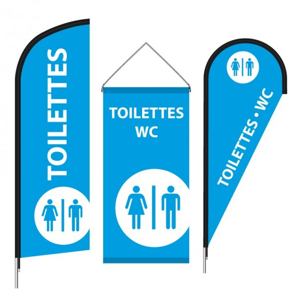 Indiquer Toilettes – Plv Pour Événement. – Supports encequiconcerne Signalétique Toilettes