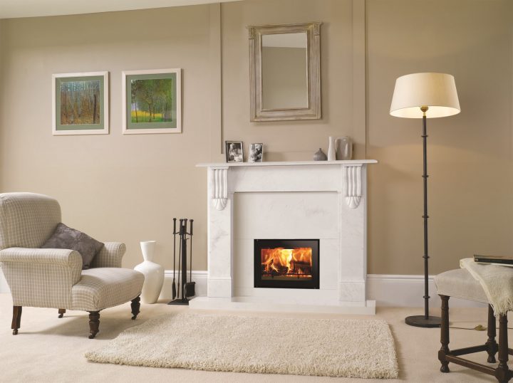 Insert À Bois Riva Studio 500 Edge – Atlantique Energie dedans Cheminée Bellier Neau