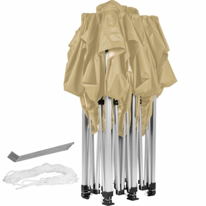 Instent® "Pro" Tonnelle Beige Pliante 3X6M + Panneaux dedans Tonnelle Pliante Avec Rideaux
