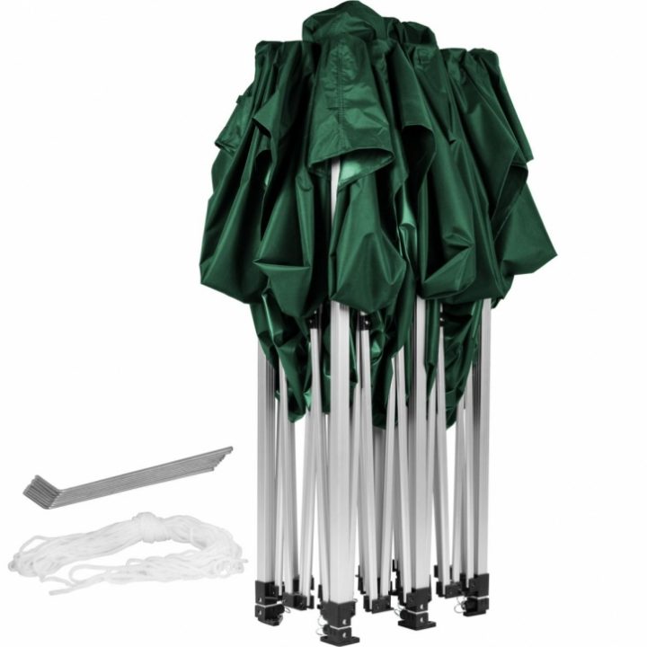 Instent® "Pro" Tonnelle Verte Pliante 3X6M + Panneaux encequiconcerne Tonnelle Pliante Avec Rideaux