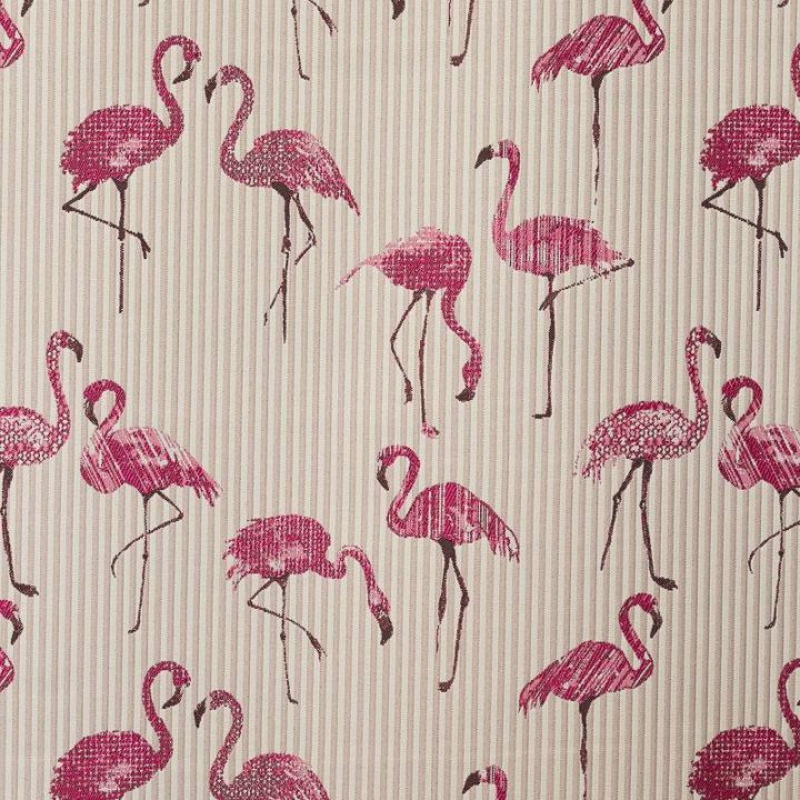 Jacquard Rayé Motif Flamant Rose Pas Cher – Tissus Price encequiconcerne Rideau Flamant Rose