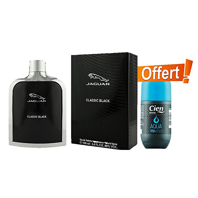 Jaguar Eau De Toilette Classic Noir 100 Ml+ Déodorant Roll intérieur Jaguar Eau De Toilette Pour Homme Jaguar Eau De Toilette Classic Noir 100 Ml+ Déodorant Roll intérieur Jaguar Eau De Toilette Pour Homme
