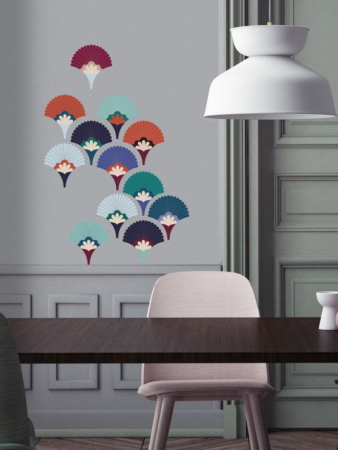 Je Colle Des Stickers Muraux Sur Le Mur De La Salle À avec Stickers Salle A Manger