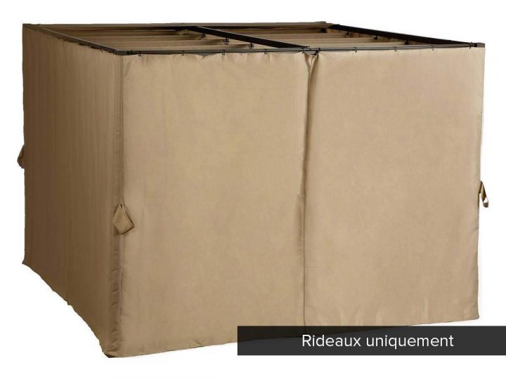 Jeu De 4 Rideaux Pour Tonnelle Hesperide Modèle Palmeira 3 destiné Rideaux Pour Tonnelle