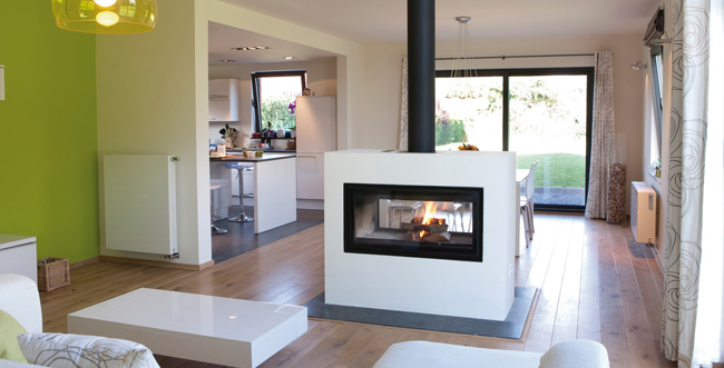 Jidé / Décor Double Face Plus Porte Latérale | Flammes De destiné Cheminée Cassette