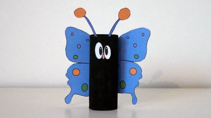 Joli Papillon Avec Rouleau De Papier Toilette – Bricolage avec Cadre Avec Rouleau Papier Toilette