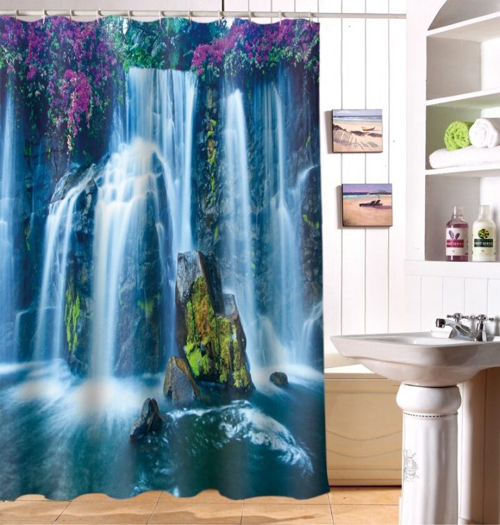 Jungle Cascade 3D Photo Numérique Impression De Bain dedans Rideaux Jungle Jungle Cascade 3D Photo Numérique Impression De Bain dedans Rideaux Jungle