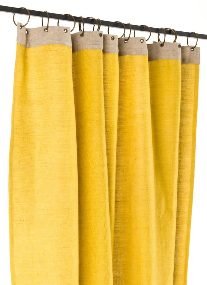 Jute Rideau En Toile – Jaune avec Rideau En Toile De Jute