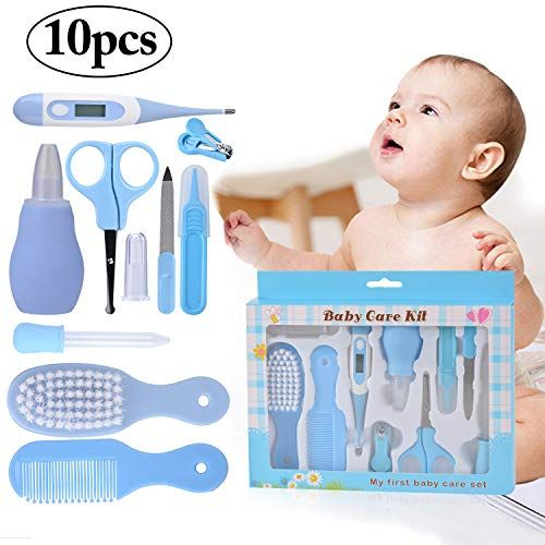 Kit De Soin Bébé, Kapmore 10 Pcs Ensemble De Toilette Pou intérieur Kit De Toilette Bébé