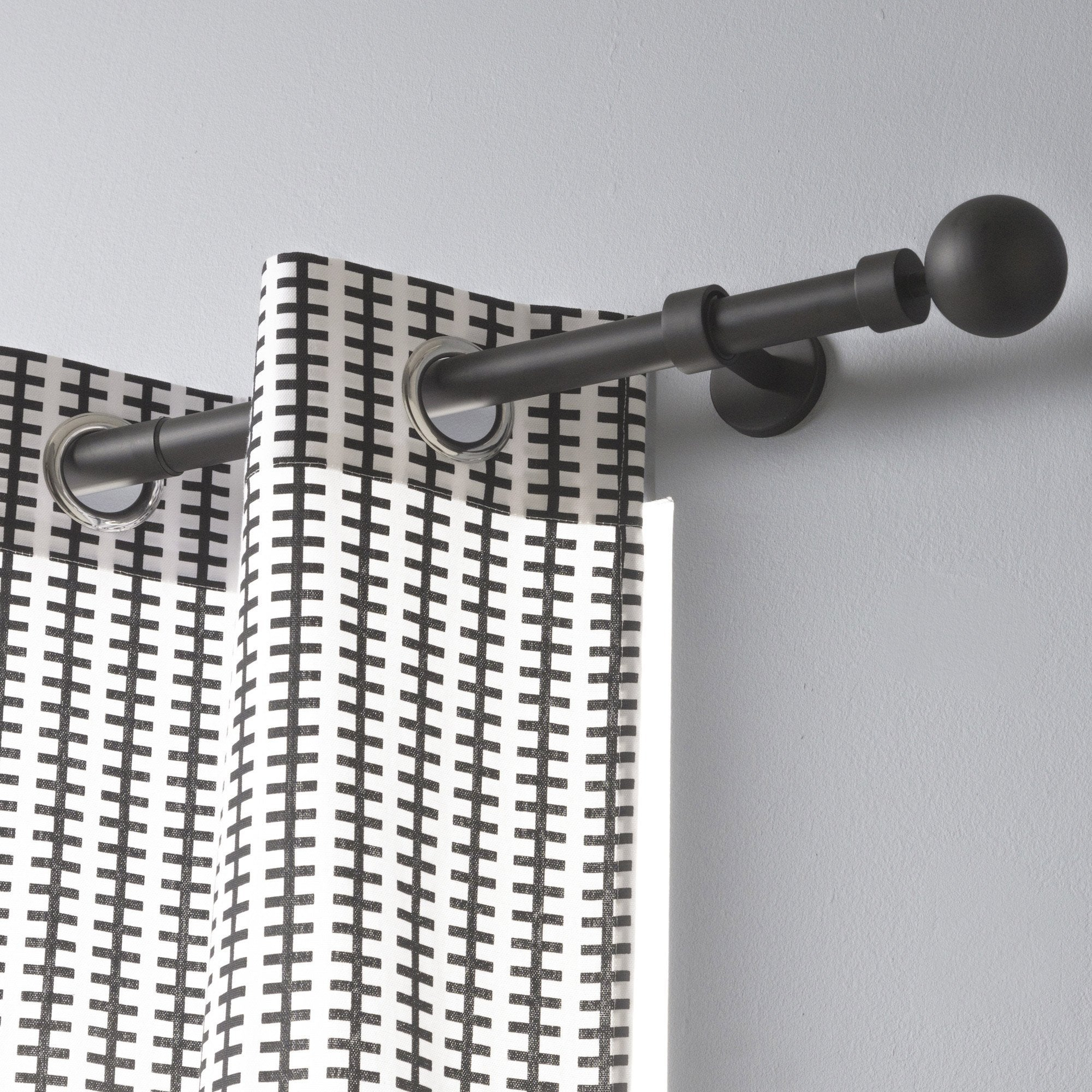 Kit De Tringle À Rideau Extensible Boule Diam. 25/28Mm concernant Tringle A Rideau Noir Kit De Tringle À Rideau Extensible Boule Diam. 25/28Mm concernant Tringle A Rideau Noir