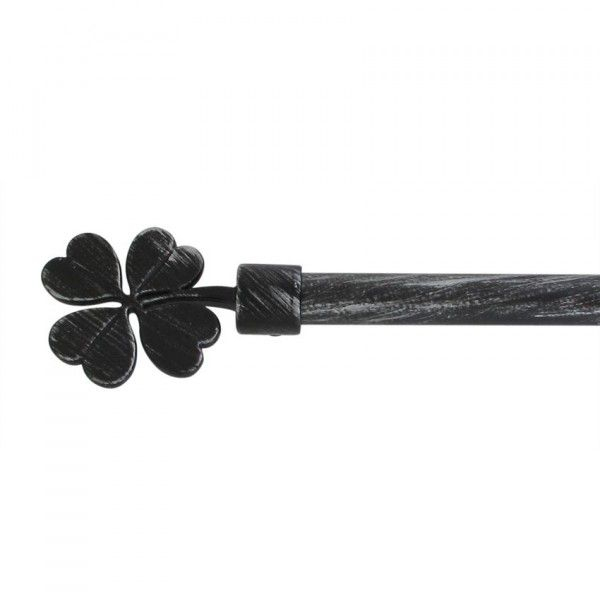 Kit De Tringle Extensible (L210 – D16) Lucky Noir Argent encequiconcerne Tringle A Rideau Noir