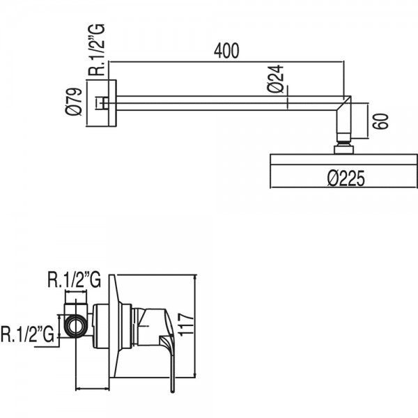 Kit Douche À Encastrer Avec Fermeture Et Réglage Du Débit à Kit Douche A Encastrer Kit Douche À Encastrer Avec Fermeture Et Réglage Du Débit à Kit Douche A Encastrer