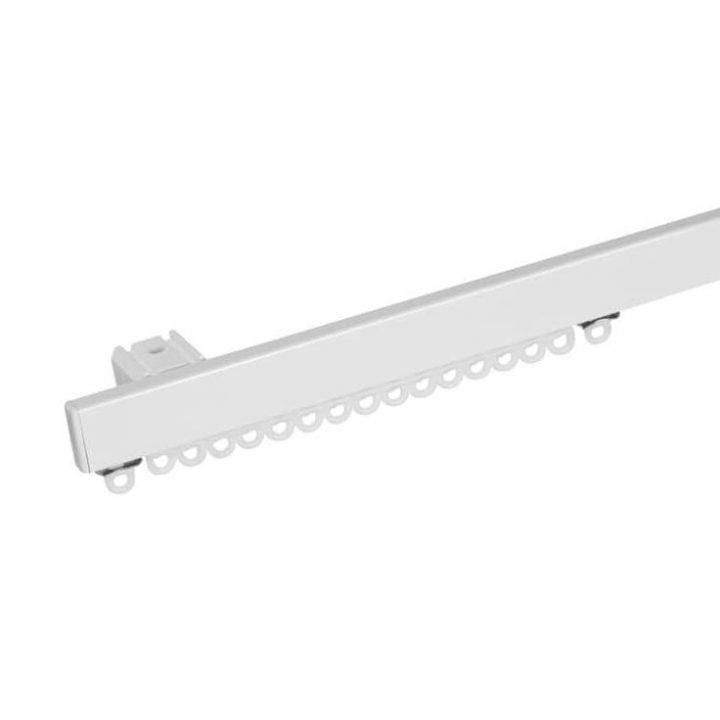 Kit Tringle Rail Slider Blanc – Embouts Et Supports De dedans Tringle A Rideau Plafond Kit Tringle Rail Slider Blanc – Embouts Et Supports De dedans Tringle A Rideau Plafond