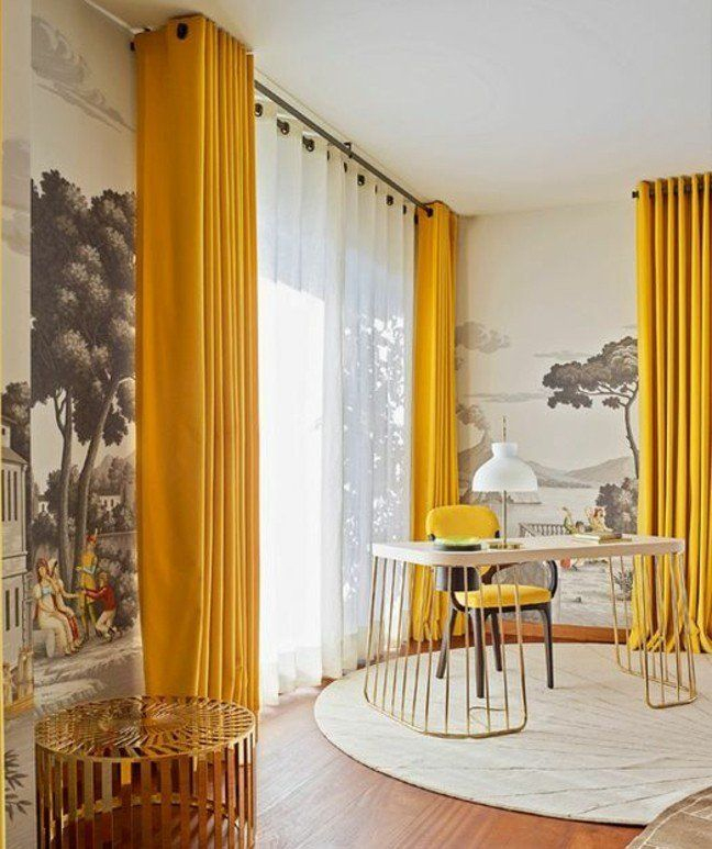La Couleur Jaune Moutarde – Nouvelle Tendance Dans L avec Rideaux Grenoble