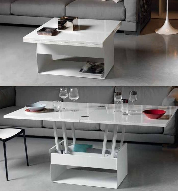 La Vela. Une Table Basse Modulable Avec Un Espace De avec Rangement Salle À Manger