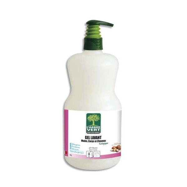 L'Arbre Vert Flacon Poussoir 1L Gel Lavant Mains Corps concernant Gel Douche L Arbre Vert