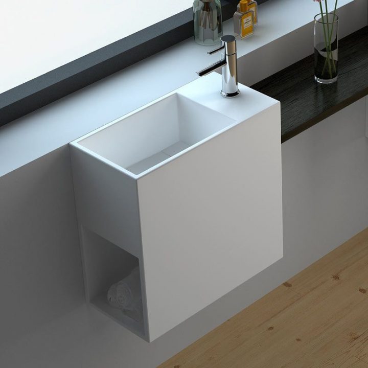 Lave Main Faible Profondeur 40X20X40 Cm, Matière Composite pour Profondeur Toilette Suspendu Lave Main Faible Profondeur 40X20X40 Cm, Matière Composite pour Profondeur Toilette Suspendu