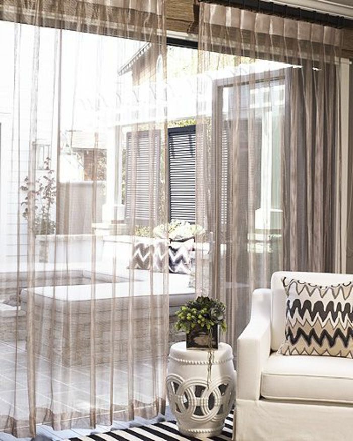 Le Rideau Voilage Dans 41 Photos! dedans Rideau Transparent Blanc