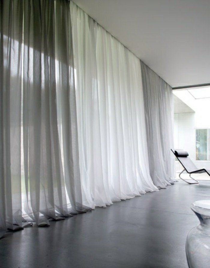 Le Rideau Voilage Dans 41 Photos! | Rideaux Voilages, Idee intérieur Rideaux Imprimes Idées Et Motifs