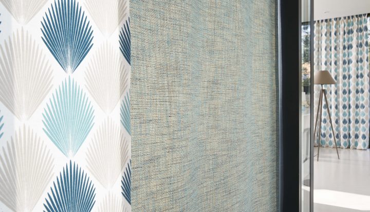 Le Tissu Away Tourmaline Heytens | Décoration Intérieure concernant Rideau Japonais Leroy Merlin