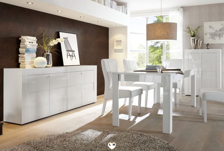 Leasy Laque Blanc Sejour Salle A Manger Moderne : Le encequiconcerne But Salle A Manger Moderne