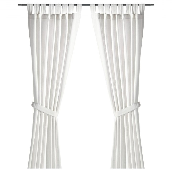Lenda Rideaux+Embrasses, 2 Panneaux, Blanchi Blanc serapportantà Rideaux Occultants 140X300