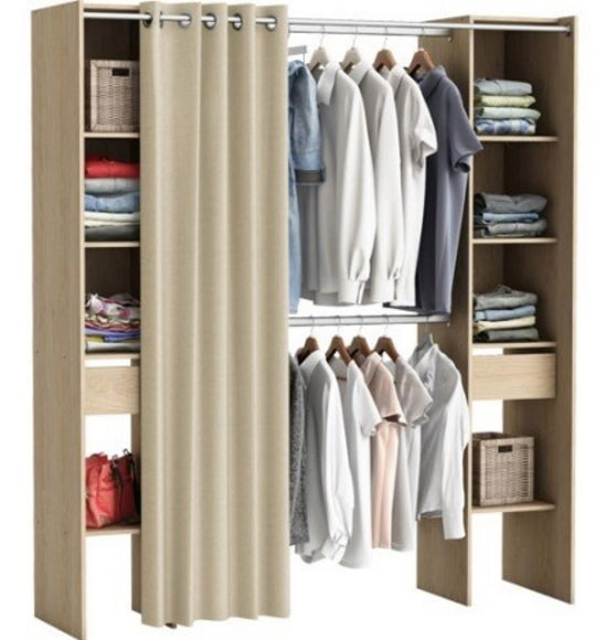 Leroy Merlin : Kit Dressing 203 X 180 X 40 Cm À 74,90 avec Rideau Dressing Leroy Merlin