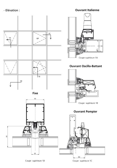 Les 107 Meilleures Images Du Tableau Facade_Menuiseries tout Rideau Dwg