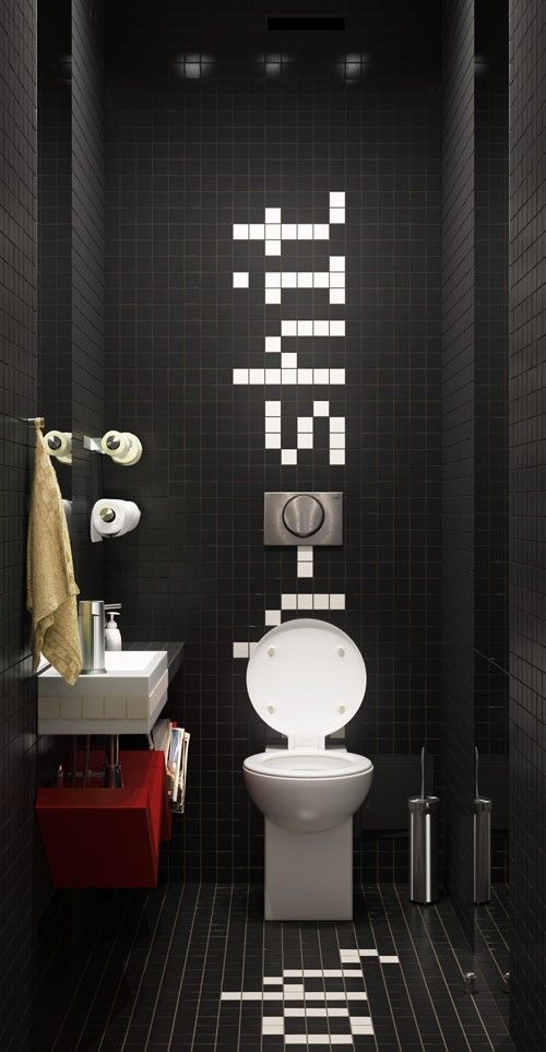 Les 149 Meilleures Images Du Tableau Toilette & Wc Stylés intérieur Toilettes Noires