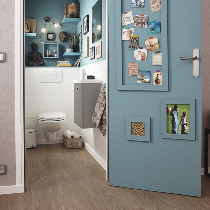 Les 25 Meilleures Idées De La Catégorie Déco Toilettes Sur serapportantà Placard De Toilette