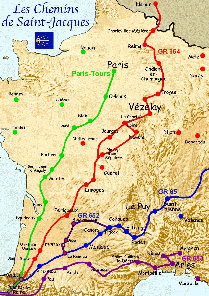 Les Chemins De Compostelle Arts Et Voyages tout Chemin De Compostelle En Espagne