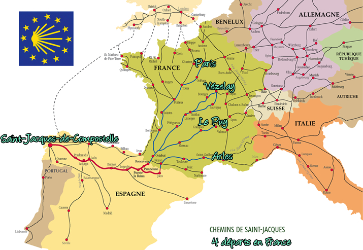 Les Chemins De Saint-Jacques-De-Compostelle De Photos Voyage avec Chemin De Compostelle En Espagne
