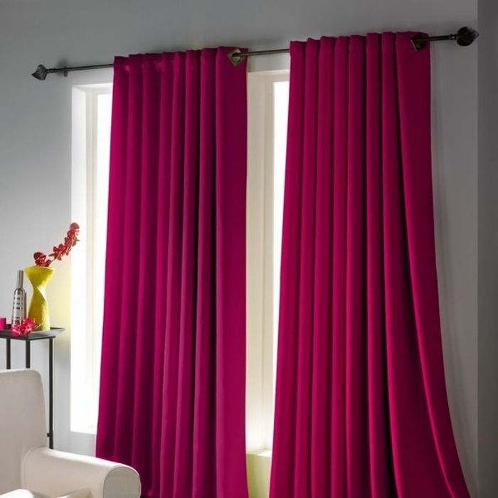 Les Rideaux Occultants – Les Plus Belles Variantes En pour Rideau Rose Fushia Et Gris