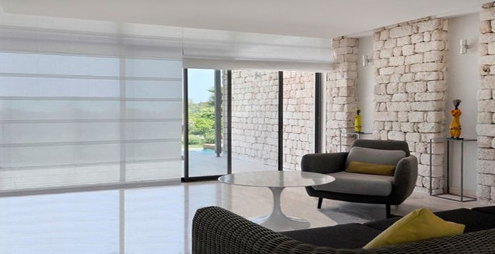 Les Stores Shoji-Look Pour Les Baies Vitrées De Toutes dedans Rideaux Baie Vitree 3 Metres