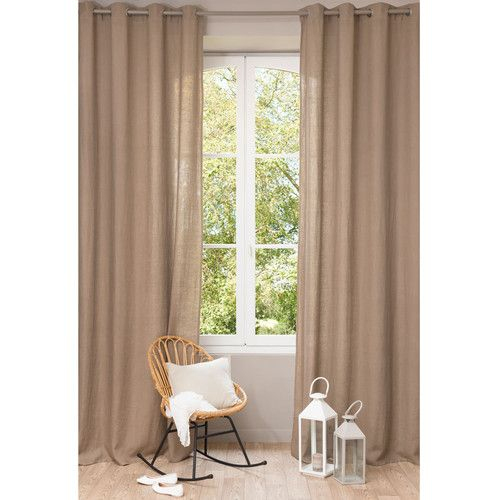 Linge Déco | Curtains, Beige Curtains, Linen Curtains tout Rideau En Lin Beige