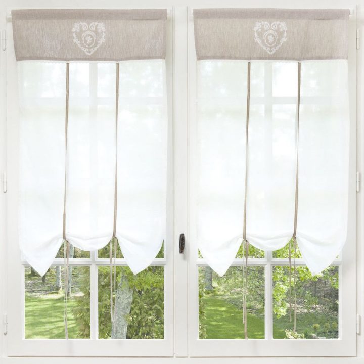 Linge Déco | Curtains With Blinds, Curtains, Shabby Home destiné Rideaux Courts