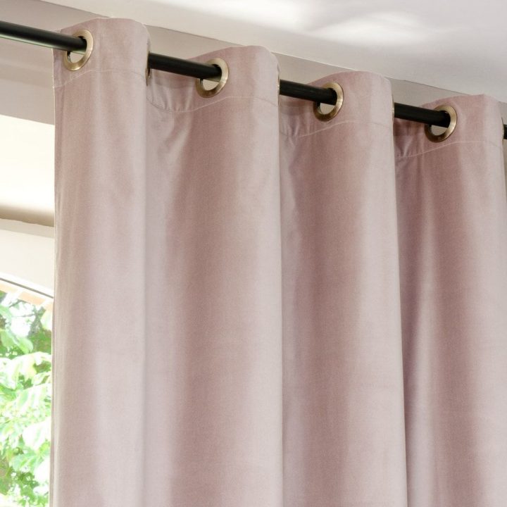 Linge Déco | Velvet Curtains, Pink Curtains, Vintage Curtains pour Rideau Vieux Rose